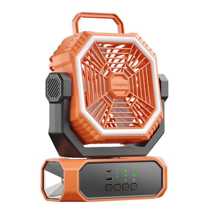 Lifestyle Rechargeable Camping Fan, LED Light & Power Bank - main product image