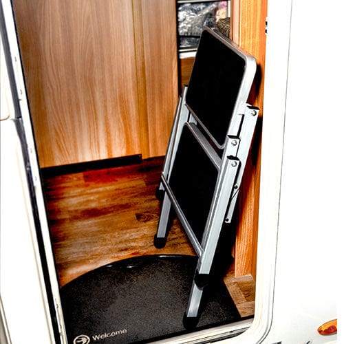 Maypole Foldable Steel Double Step - shown folded