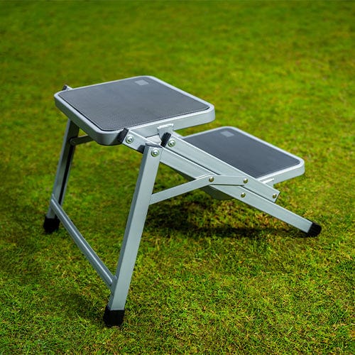 Maypole Foldable Steel Double Step - shown from reverse angle