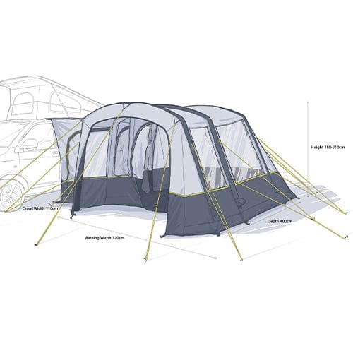 Maypole Warwick Air Drive Away Awning