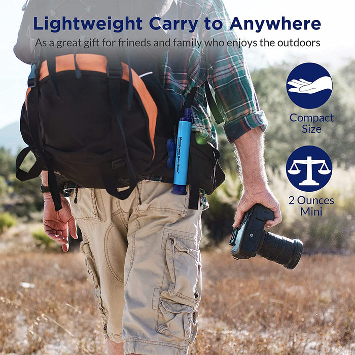 Filtro Acqua Portatile Per Escursionismo - Rimuove 99,99% Batteri | Per Campeggio E Sopravvivenza - Foto 2