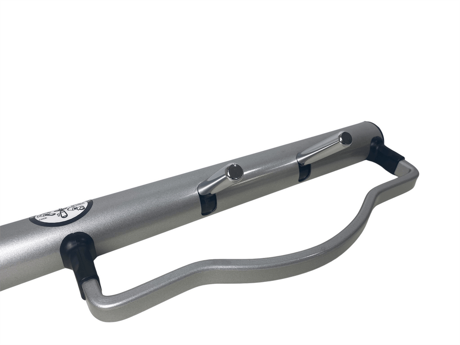 Milenco High Security Steering Wheel Lock - Silver - product image, showing close-up of wheel lock against plain white background