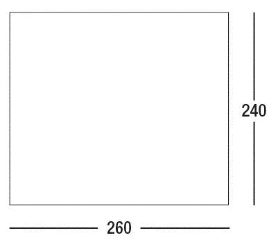 Sunncamp Swift 260 Caravan Canopy 2025 - product dimensions infographic