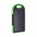 Object Solar 4,000mAh Portable Power Bank with Dual USB - main product image, showing a portable solar power bank with a black and green rugged design, featuring a built-in handle and a solar panel on the front, set against a plain white background.