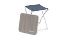 Outwell Baffin 3-in-1 Stool Table Footrest Multi-Use Camping Furniture - product image, showing Ocean Blue stool with detached table top