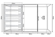 Outdoor Revolution Atom 500 - product bird's eye view floorplan infographic with dimensions