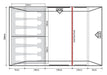 Outdoor Revolution Atom 600 - product bird's eye view floorplan infographic with dimensions