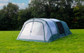 Outdoor Revolution Atom 600 - product image, shown pitched in field from front-right view, with all outer doors closed