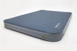 Blue and grey Outdoor Revolution camp star double inflatable mattress with brand logo on a white background