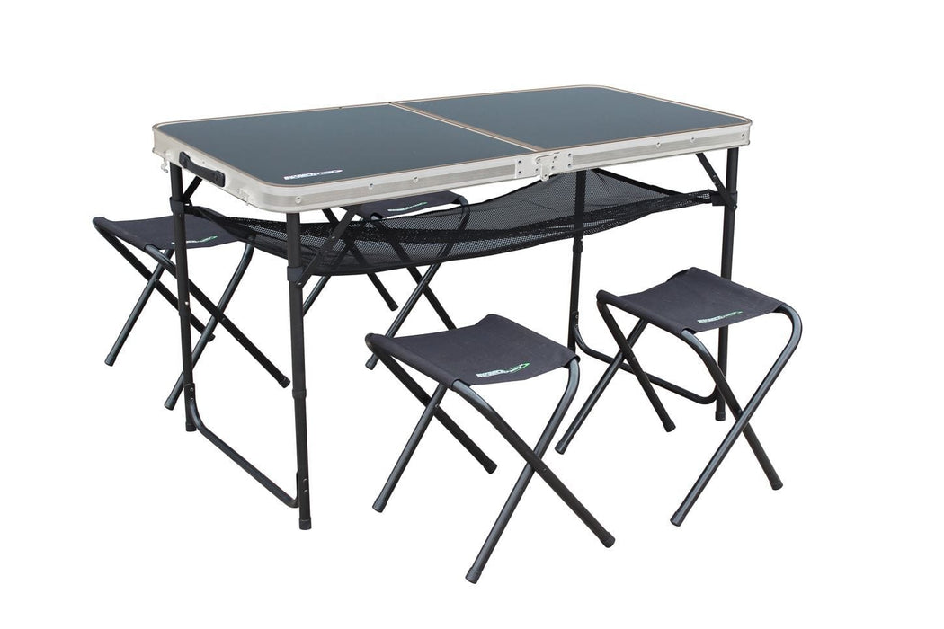 Outdoor Revolution Capri Aluminium Folding Table With 4 Stools - main product image