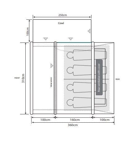 Outdoor Revolution T3 Lite Low Floorplan