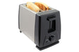 Outdoor Revolution Low Watt Stainless Steel 2-Slice Toaster - product image, shown in use, from front view