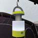 Outdoor Revolution Lumi-Mosi Recharageable Lantern & Mosquito Killer - product image, showing lit lamp with extended mosi-killer hanging from a hook loop