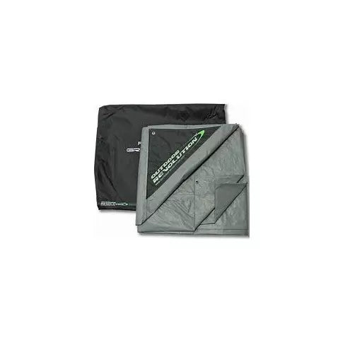 Outdoor Revolution Navigator Kombi Footprint Groundsheet - 310 x 475cm - main product image, showing folded groundsheet against carry bag
