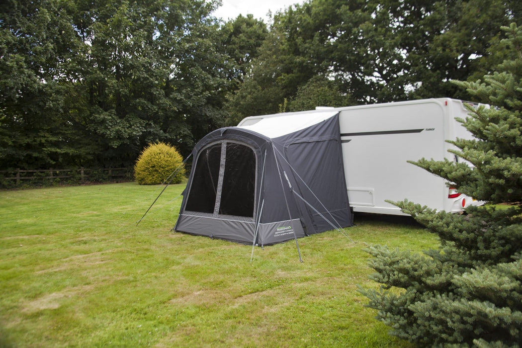 Outdoor Revolution Sport Pro 260 Inflatable Air Canopy with Front Door closed doors awning mode