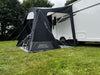 Outdoor Revolution Sport Pro 260 Inflatable Air Canopy with Front Door side view close up with open doors