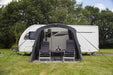 Outdoor Revolution Sport Pro 260 Inflatable Air Canopy with Front Door  front view with chairs and table
