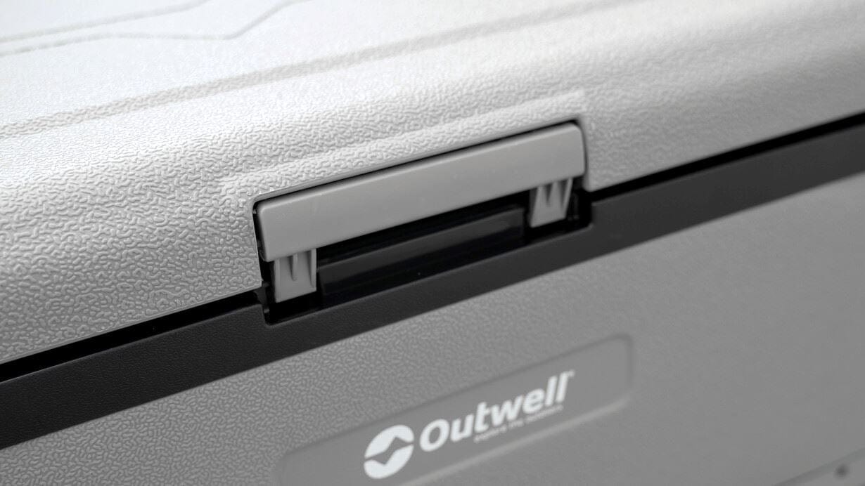 Outwell Arctic Chill 50 Compressor Cooler- product image, close-up of latch