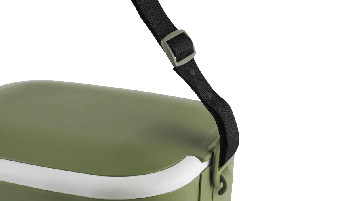 Outwell Arctic Poppy 14 Litre Camping Coolbox - product image, showing close-up on carry strap