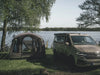 Outwell Armona Campervan Drive Away Awning - lifestyle image, showing awning outside detached from vehicle