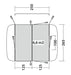 Outwell Armona Campervan Drive Away Awning - product bird's eye view diagram with dimensions