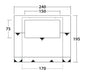 Outwell Backroads Campervan Awning Room - product diagram with dimensions