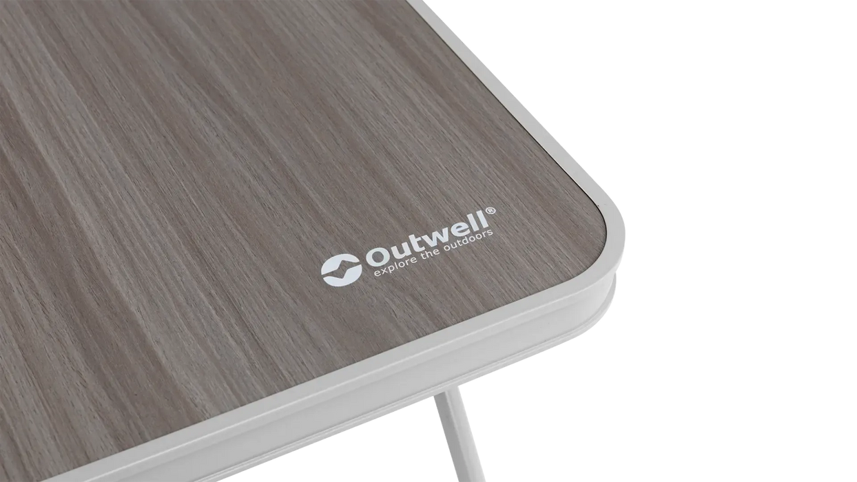 Outwell Baffin 3-in-1 Stool Table Footrest Multi-Use Camping Furniture - product image, showing close-up of table top