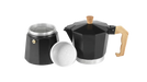Outwell Brew Espresso Maker 6 Cup Camping Coffee Pot - product image, showing pot in disassembled state with all component parts