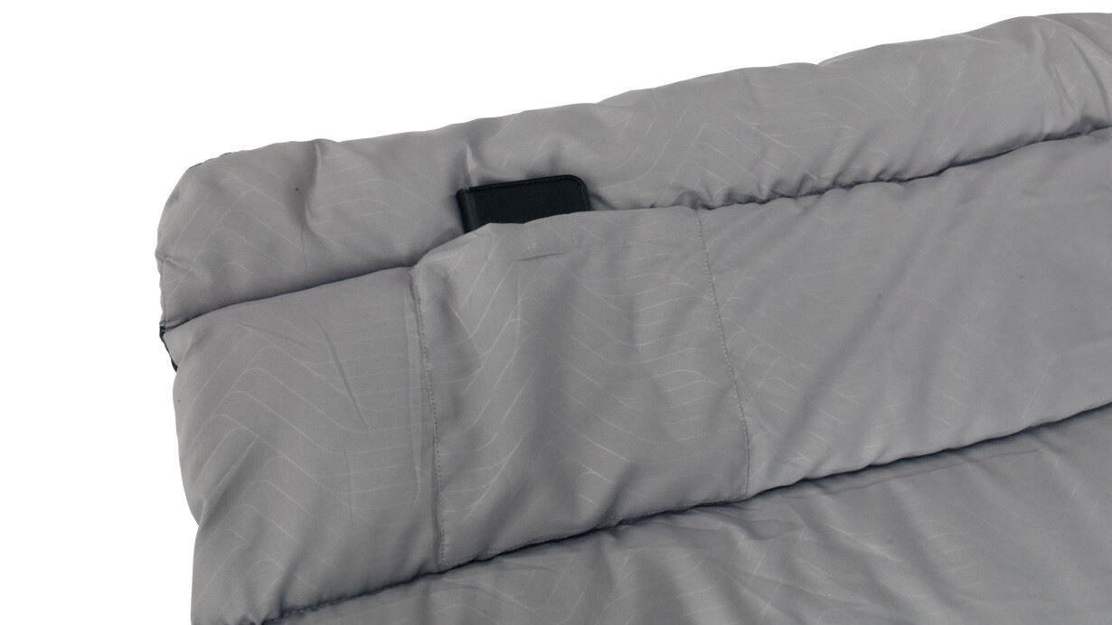 Outwell Campion Single Duvet - Grey feature image of pocket with a mobile phone in