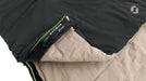 Outwell Celestial Lux Double Sleeping Bag - product image, close-up, partially unzipped