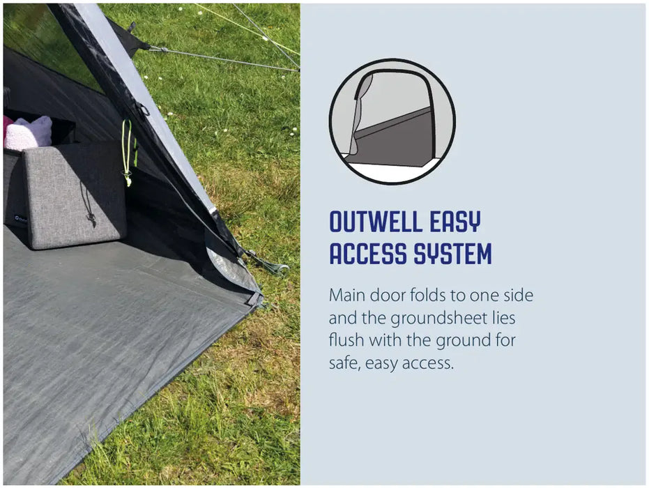 Outwell Cloud 4 - Lightweight 4-Person Dome Tent - Outwell easy access system infographic