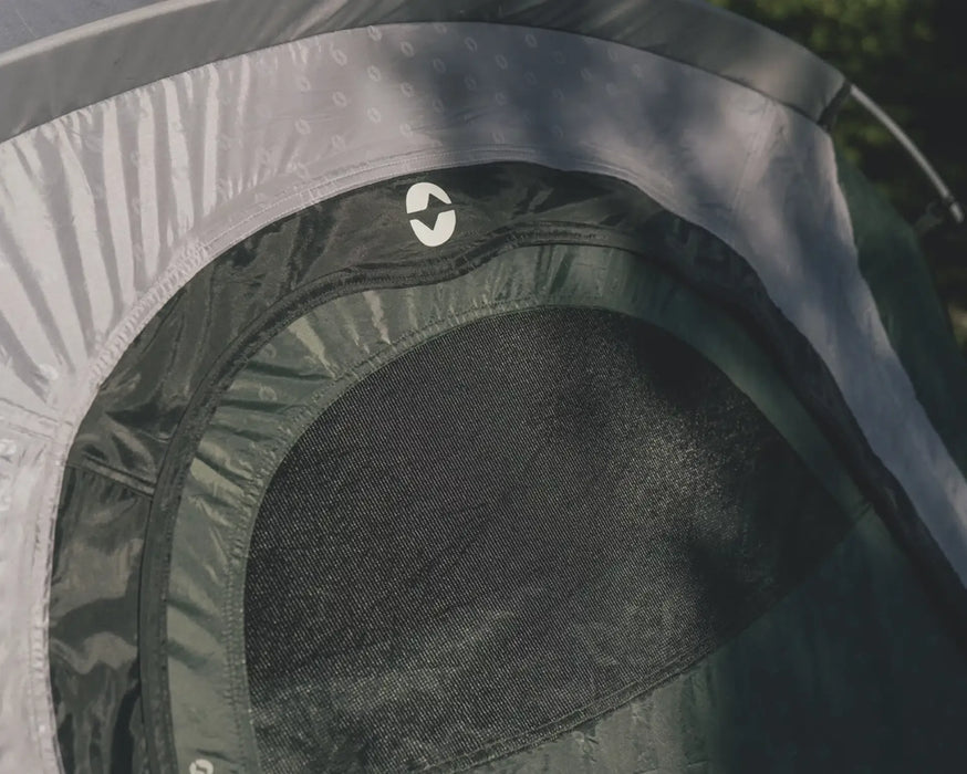 Outwell Cloud 4 - Lightweight 4-Person Dome Tent - lifestyle image, showing tent door mesh panel