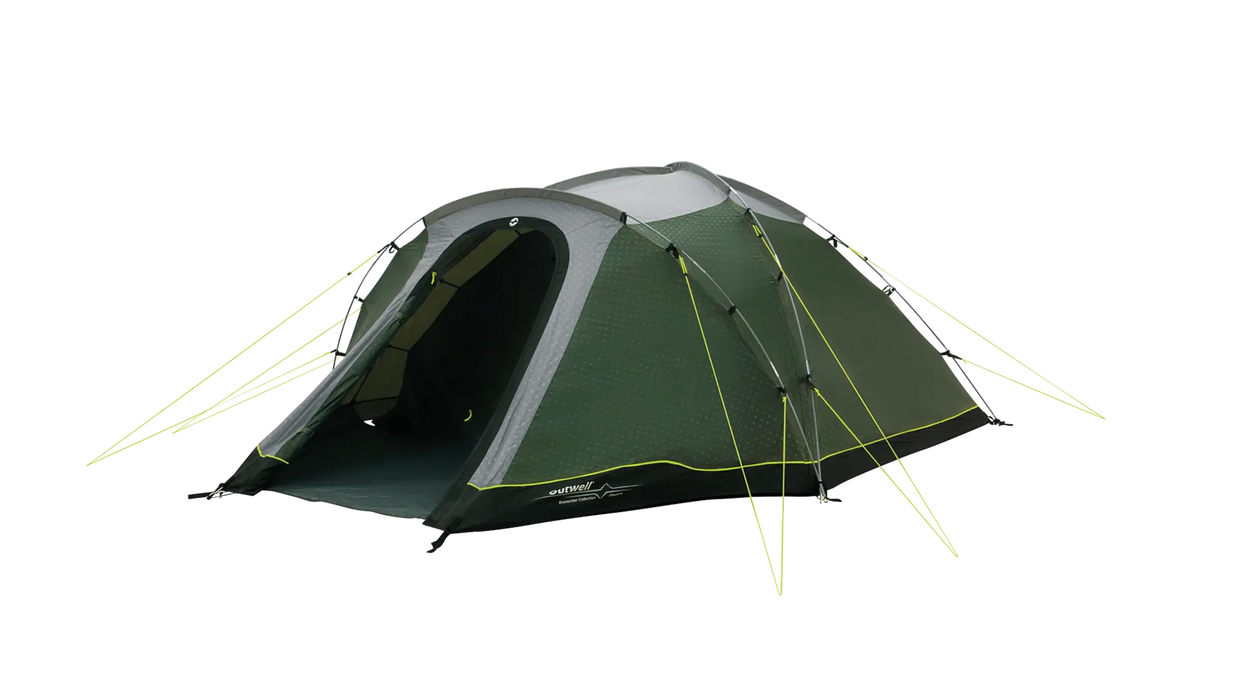 Outwell Cloud 4 - Lightweight 4-Person Dome Tent - product image from front corner view with door open