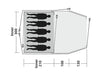 Outwell Cloud 5 Plus - Large Dome Family Tent - product floorplan with dimensions