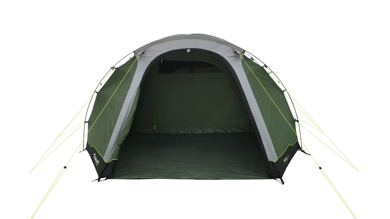 Outwell Cloud 5 Plus - Large Dome Family Tent - product image, taken from front angle with front door open