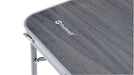 Outwell Coledale L Camping Folding Table close up of table top logo in left corner