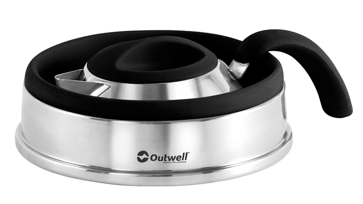 Outwell Collaps 1.5L Kettle - Midnight Black - product shown in collapsed state