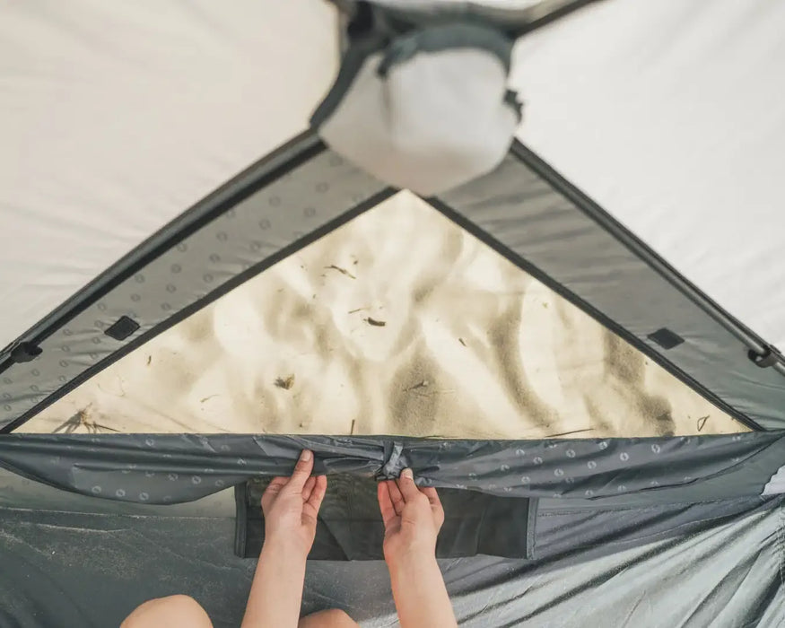 Outwell Compton Fibreglass Beach Shelter - lifestyle image