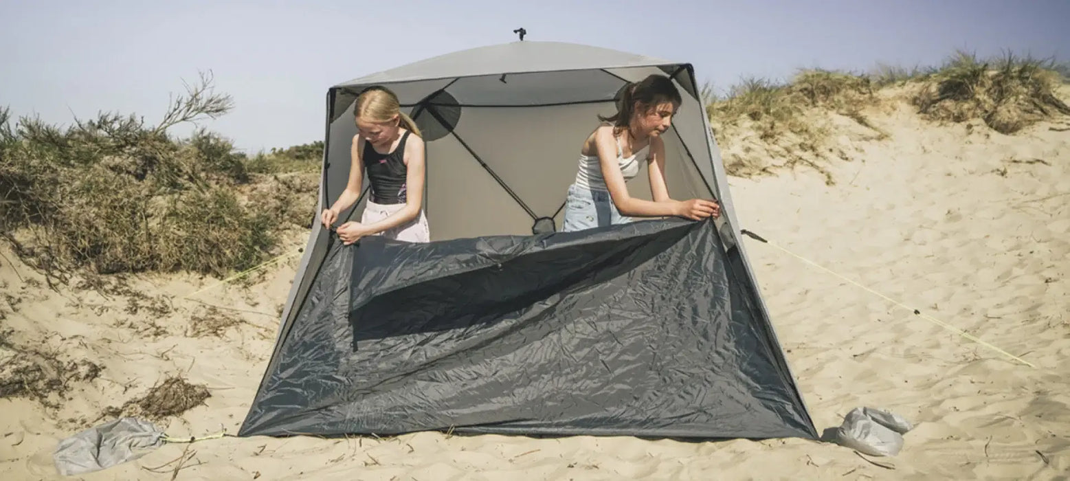 Outwell Compton Fibreglass Beach Shelter - lifestyle image