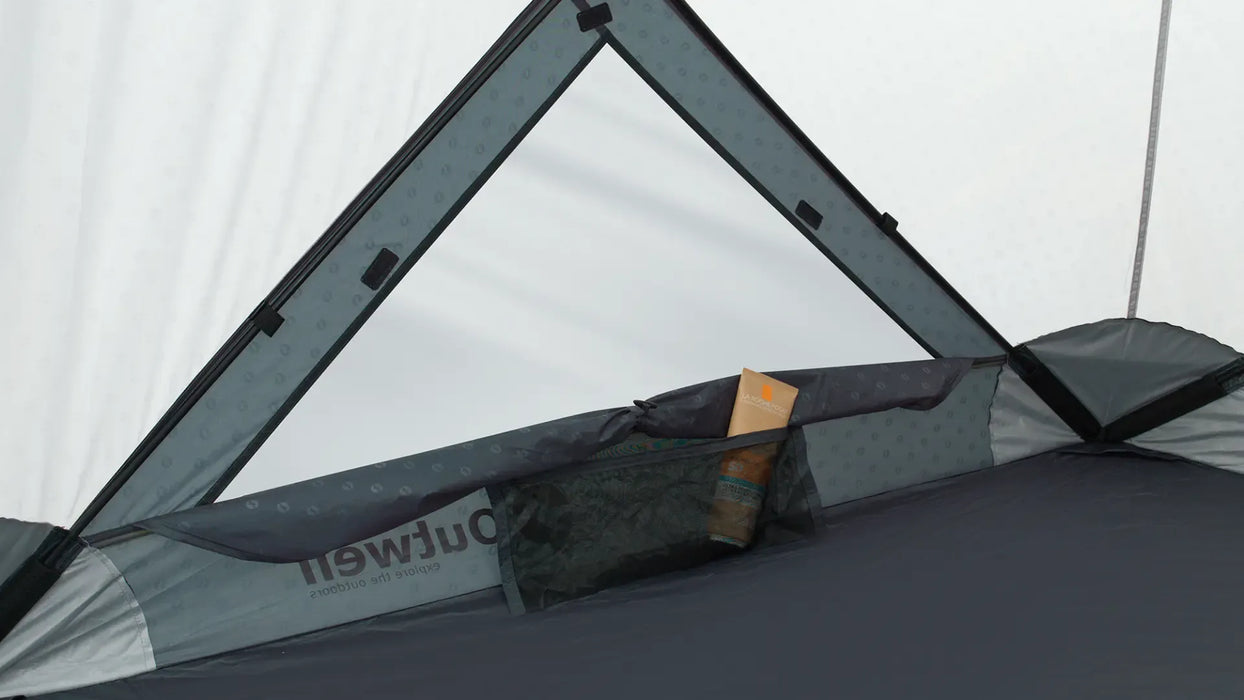 Outwell Compton Fibreglass Beach Shelter - product image, showing storage pocket inside shelter