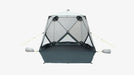 Outwell Compton Fibreglass Beach Shelter - product image, showing shelter with partial front door lowered