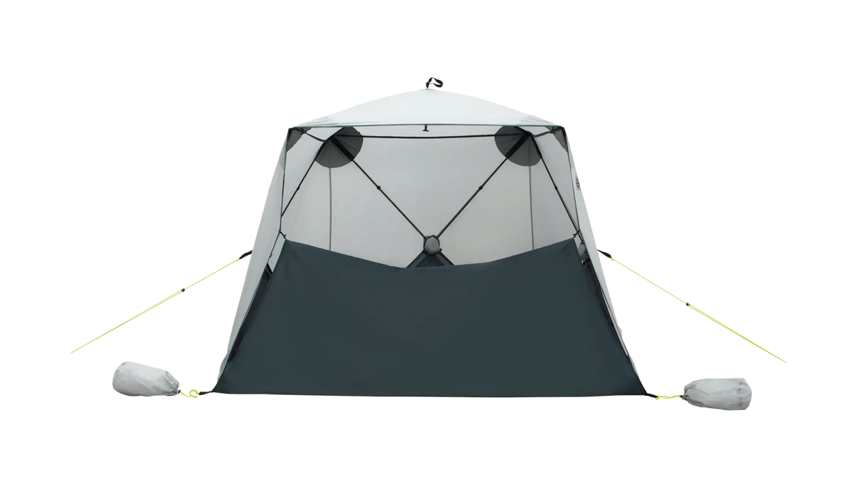 Outwell Compton Fibreglass Beach Shelter - product image, showing partial front door raised
