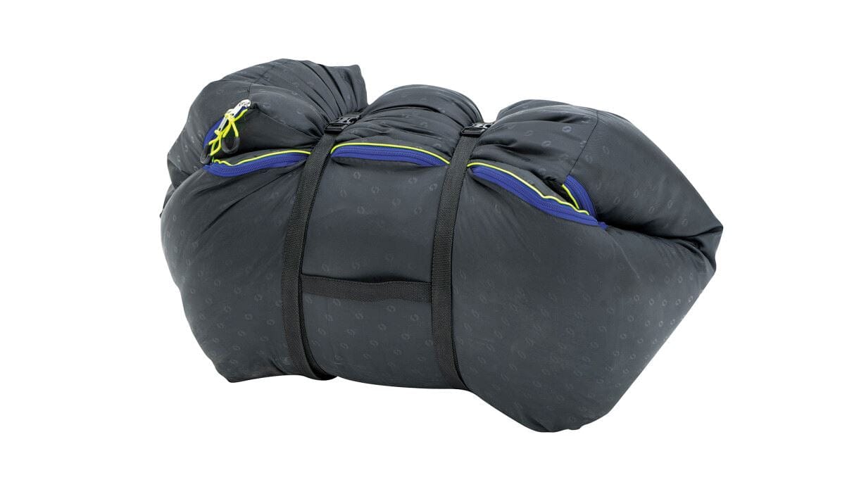 Outwell Constellation Lux Double Sleeping Bag - product image, shown folded in compression sack