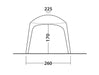 Outwell Dakota Freestanding Outdoor Camping Shelter - product diagram with dimensions