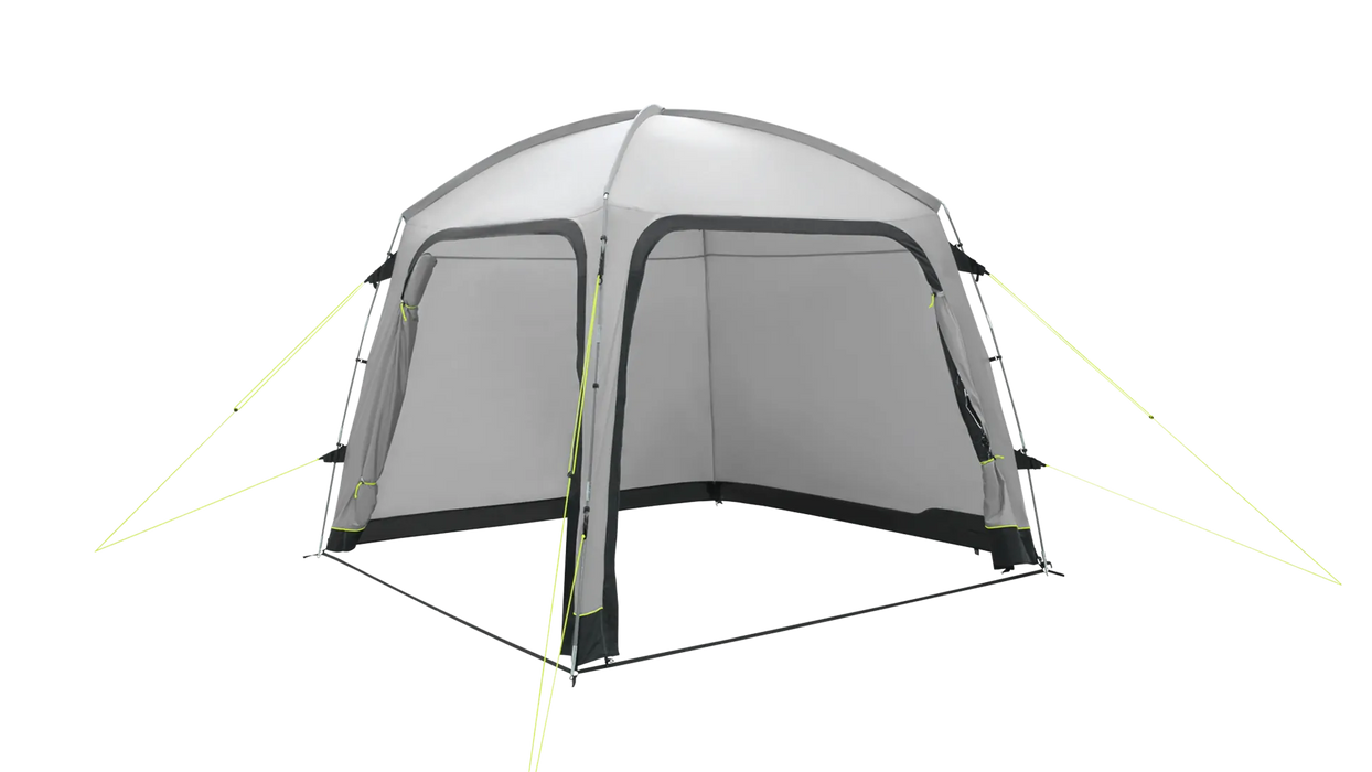 Outwell Dakota Freestanding Outdoor Camping Shelter - product image, taken from front-left view, with both front and side doors open