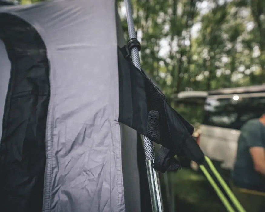 Outwell Dakota Freestanding Outdoor Camping Shelter - lifestyle image, showing product pole system