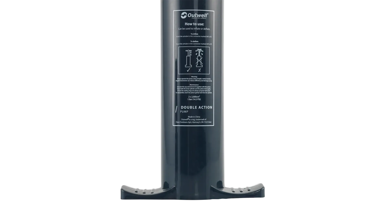 Outwell Double Action Air Pump - product image, showing close-up of pump base
