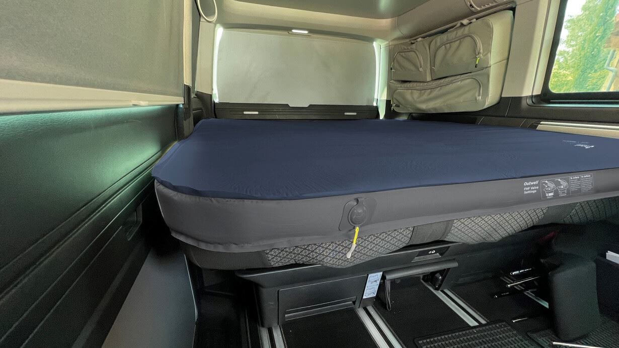 Outwell Dreamboat Campervan Wide Self-Inflating Mattress - shown fitted inside vehicle