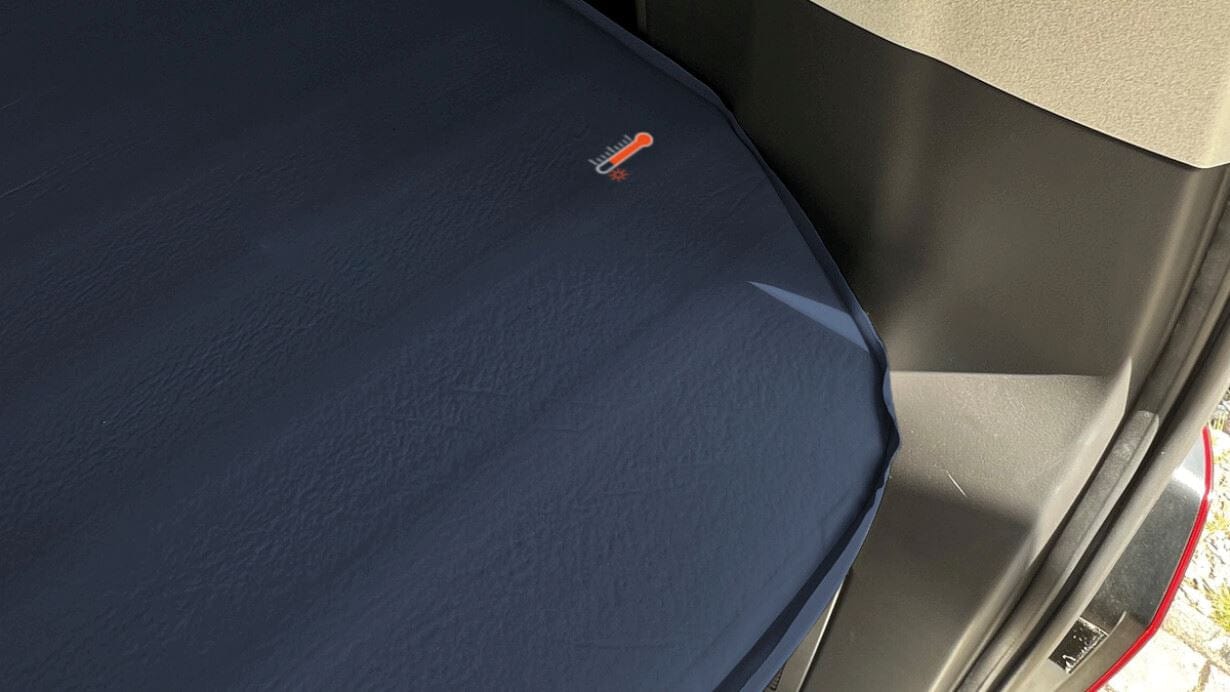 Outwell Dreamboat Campervan Wide Self-Inflating Mattress - shown fitted inside vehicle