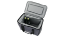 Outwell Eagle Van Cooler 15 Litre Camping Cool Bag - product image, showing bird's eye view of opened cool bag with bottles inside